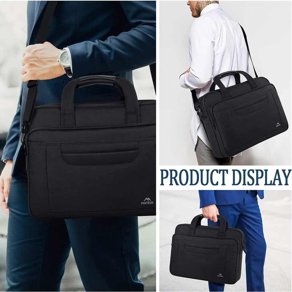 BOSTANTEN Laptop Bags 17 inch Briefcase for Men Nylon Water-resistant